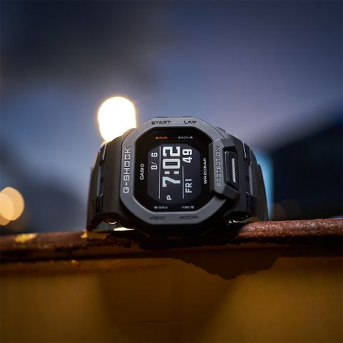 熱銷品牌▼日系手錶CASIO 卡西歐 G-SHOCK 纖薄運動系藍芽計時手錶-沉著黑 GBD-200-1