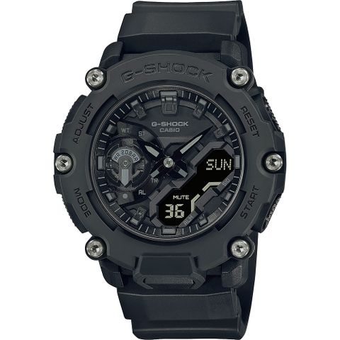 熱銷品牌▼日系手錶CASIO 卡西歐 G-SHOCK 一起冒險去 碳核心防護構造雙顯計時手錶 GA-2200BB-1A