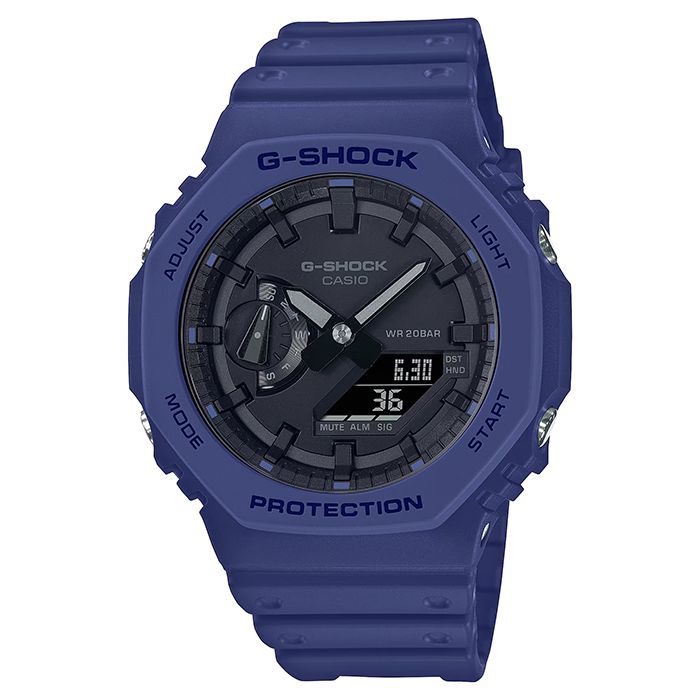 CASIO】卡西歐G-SHOCK 農家橡樹八角造型200米防水運動雙顯錶GA-2100-2A