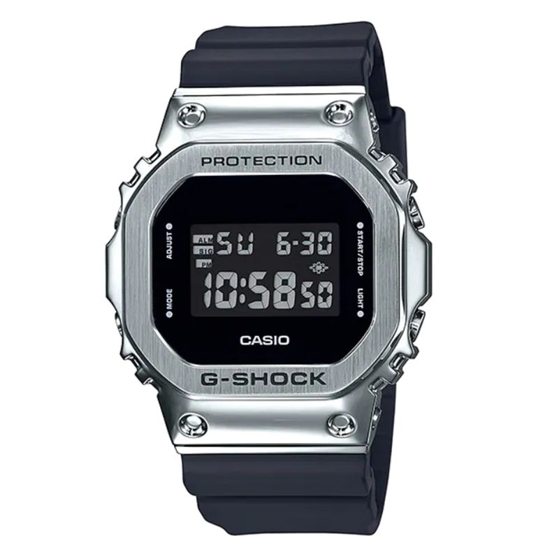 CASIO】卡西歐G-SHOCK 5600系列方形金屬矽膠錶帶200米防水運動電子錶GM