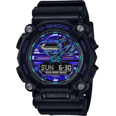 熱銷品牌▼日系手錶CASIO 卡西歐 G-SHOCK 虛擬藍系列 科技感雙顯錶 GA-900VB-1A