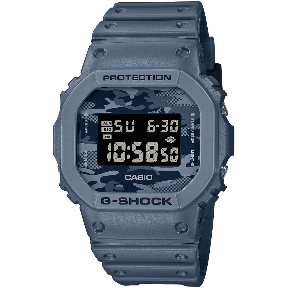 CASIO 卡西歐G-SHOCK 城市迷彩計時電子錶-藍DW-5600CA-2 - PChome 24h購物