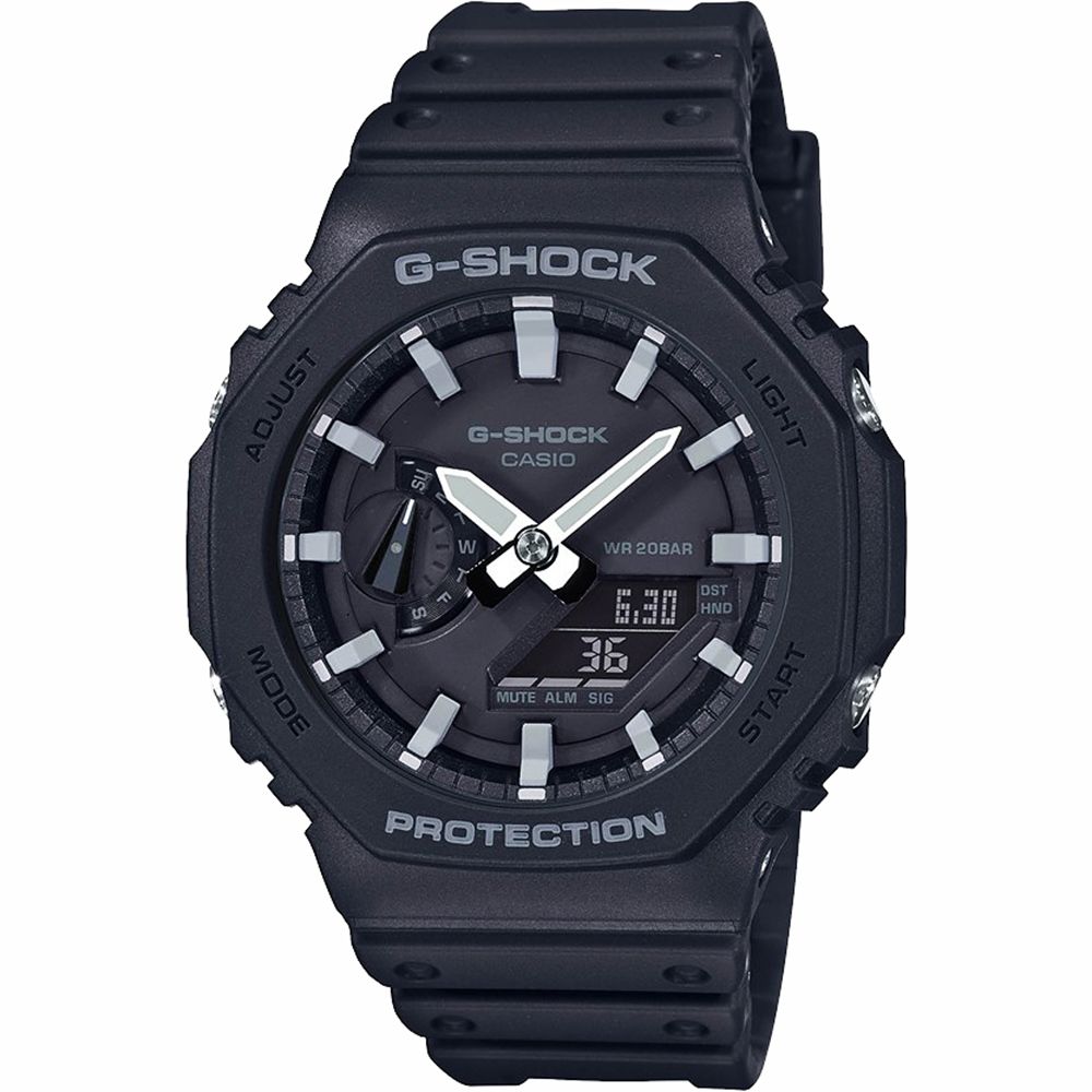 CASIO 卡西歐 G-SHOCK 農家橡樹 八角雙顯電子錶(GA-2100-1A)