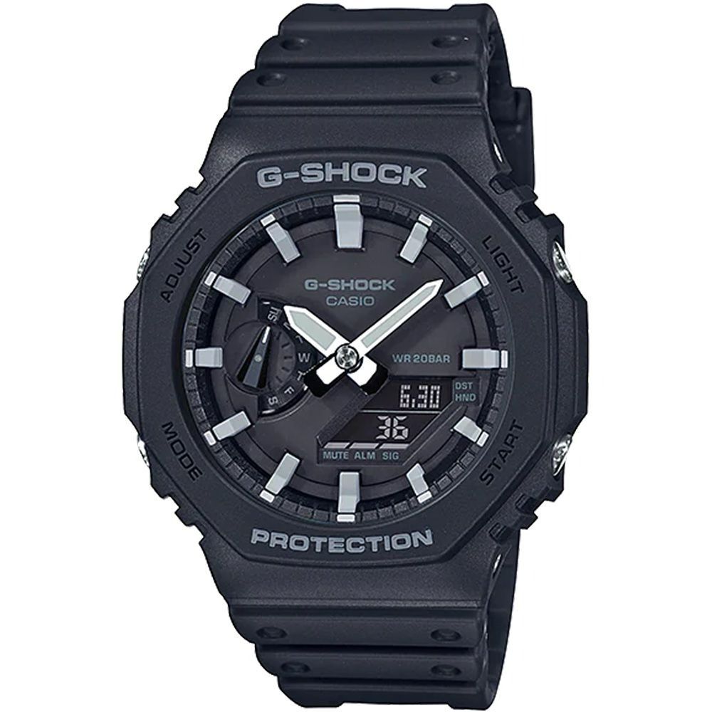 CASIO G-SHOCK 極簡風防水200米計時錶/黑/GA-2100-1A - PChome 24h購物