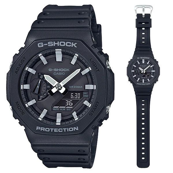 CASIO G-SHOCK 極簡風防水200米計時錶/黑/GA-2100-1A - PChome 24h購物