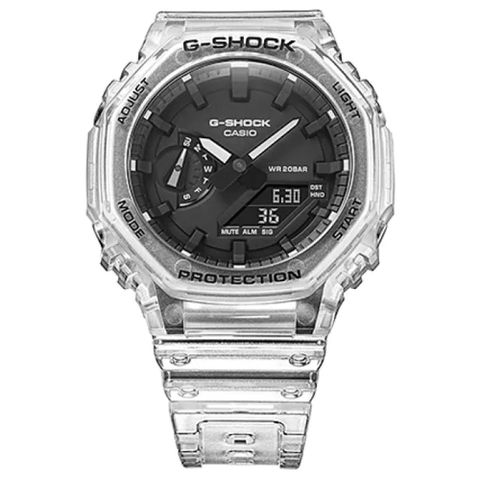 熱銷品牌▼日系手錶CASIO 卡西歐 G-SHOCK 農家橡樹 透明特別版 八角電子錶 GA-2100SKE-7A