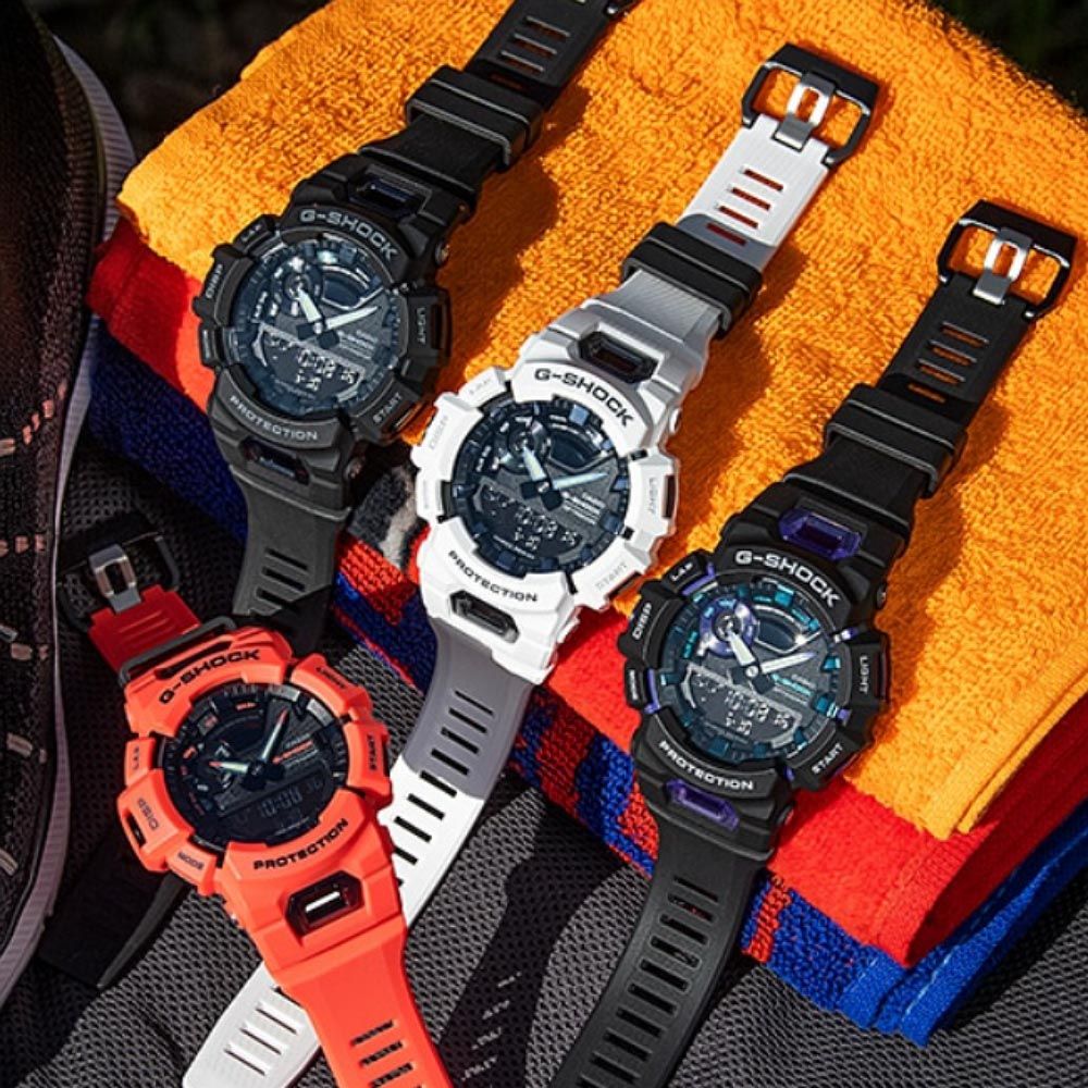 CASIO卡西歐G-SHOCK 藍牙連線健身運動雙顯腕錶-紅GBA-900-4A - PChome