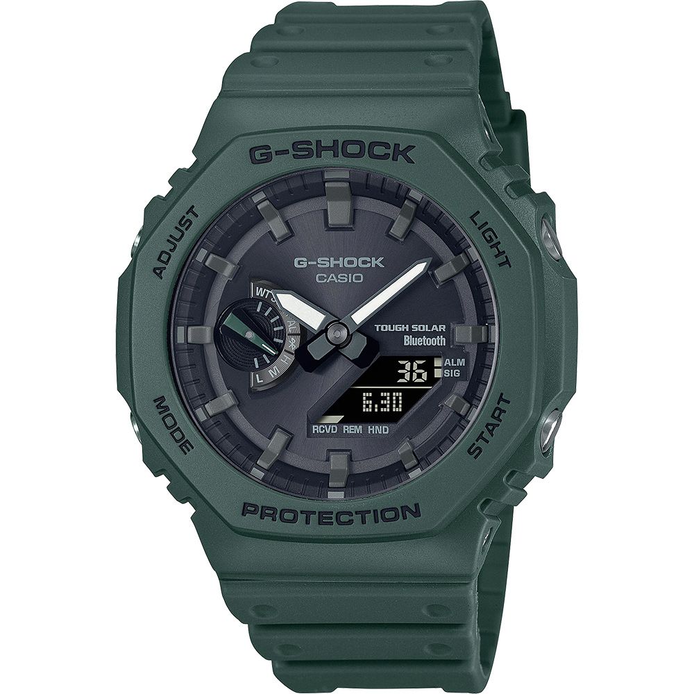 CASIO 卡西歐G-SHOCK 農家橡樹藍牙八角太陽能電子錶GA-B2100-3A