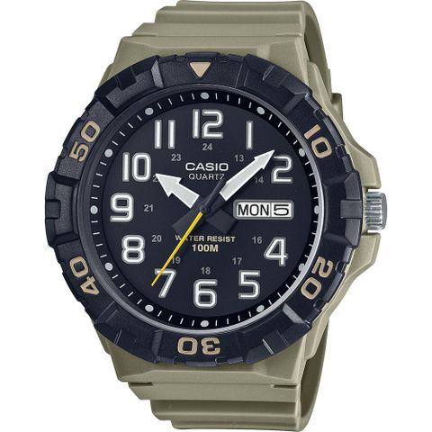 CASIO 卡西歐 Outdoor 潛水風運動手錶-卡其 MRW-210H-5A