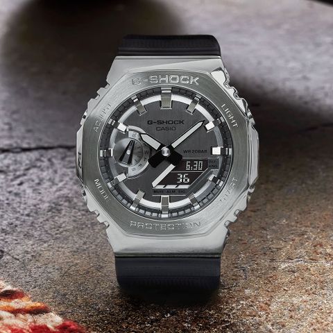 熱銷品牌▼日系手錶CASIO 卡西歐 G-SHOCK 農家橡樹 八角雙顯電子錶 GM-2100-1A