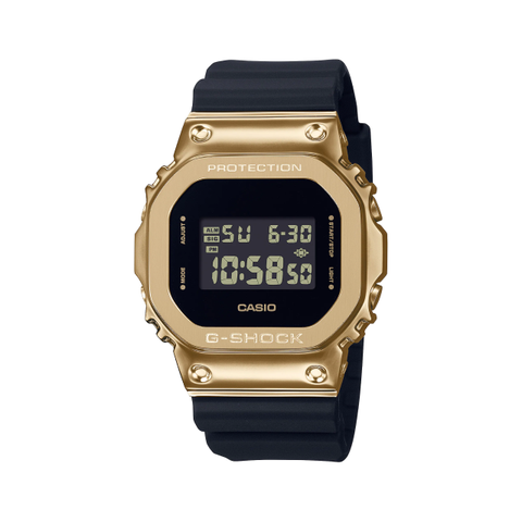 【CASIO G-SHOCK】玩美極致時尚金屬方形框數位運動腕錶-古銅棕/GM-5600G-9/台灣總代理公司貨享一年保固
