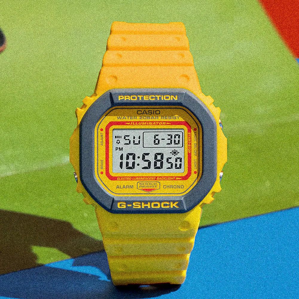 CASIO G-SHOCK 復古風格彩色運動計時錶/DW-5610Y-9 - PChome 24h購物