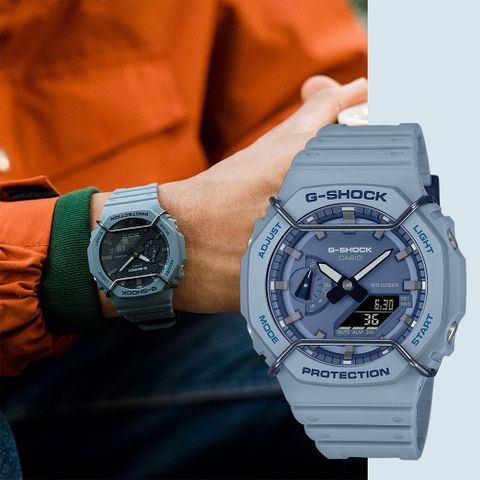 熱銷品牌▼日系手錶CASIO 卡西歐 G-SHOCK 啞光金屬雙顯手錶 GA-2100PT-2A