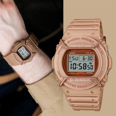 熱銷品牌▼日系手錶CASIO 卡西歐 G-SHOCK 大地色系啞光金屬電子錶 DW-5700PT-5