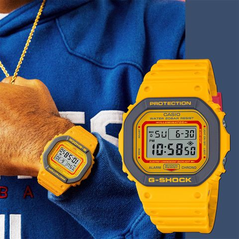 熱銷品牌▼日系手錶CASIO 卡西歐 G-SHOCK 復刻1994彩色運動電子錶 DW-5610Y-9