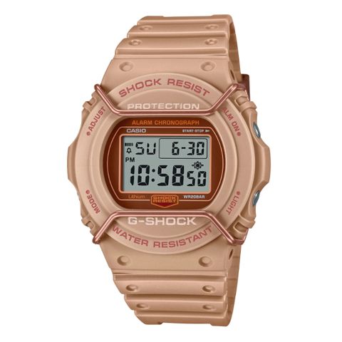 CASIO 卡西歐 G-SHOCK 大地色系啞光金屬電子錶(DW-5600PT-5)