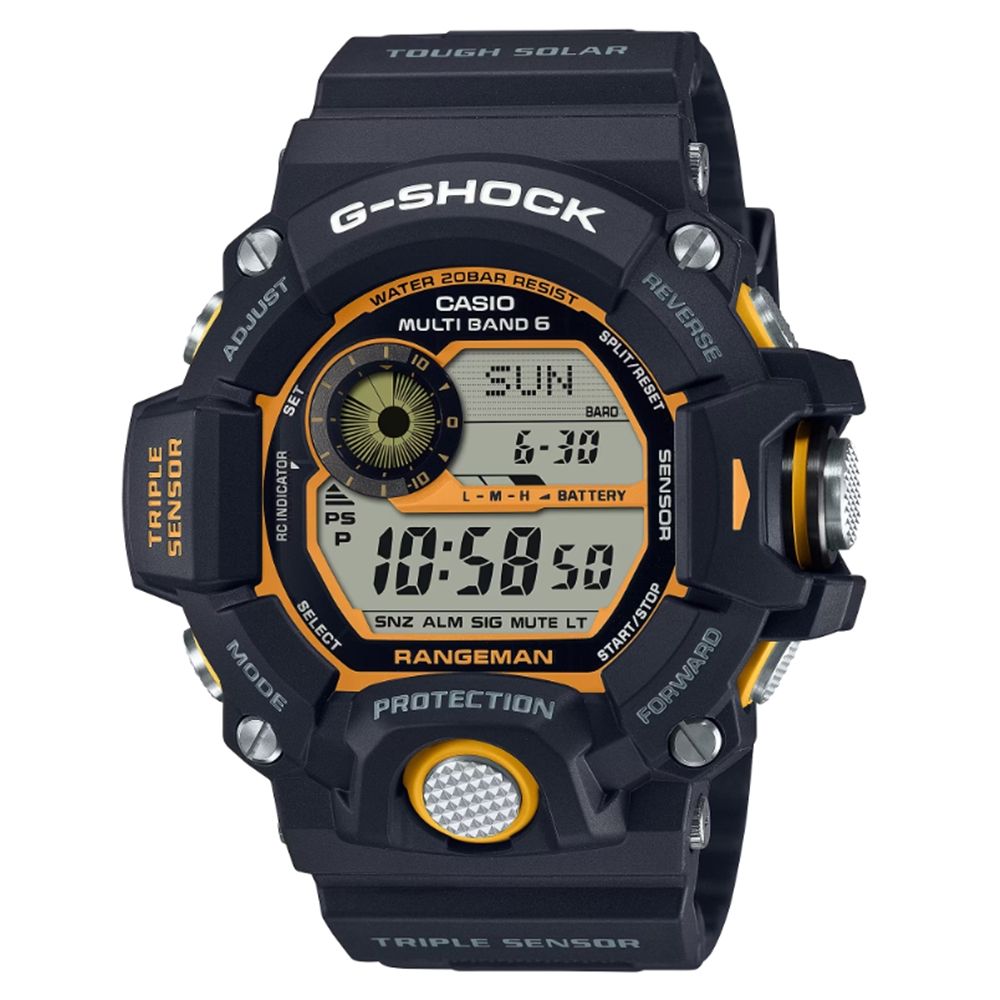 CASIO 卡西歐】G-SHOCK 電波太陽能三重感應器亮眼黑黃GW-9400Y-1_53