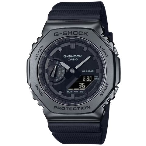 ▶新款到貨◀CASIO卡西歐 G-SHOCK 農家橡樹 金屬雙顯腕錶 禮物推薦 畢業禮物 GM-2100BB-1A