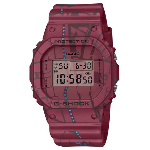 CASIO 卡西歐 G-SHOCK 澀谷尋寶 街頭復古風電子錶 DW-5600SBY-4_42.8mm