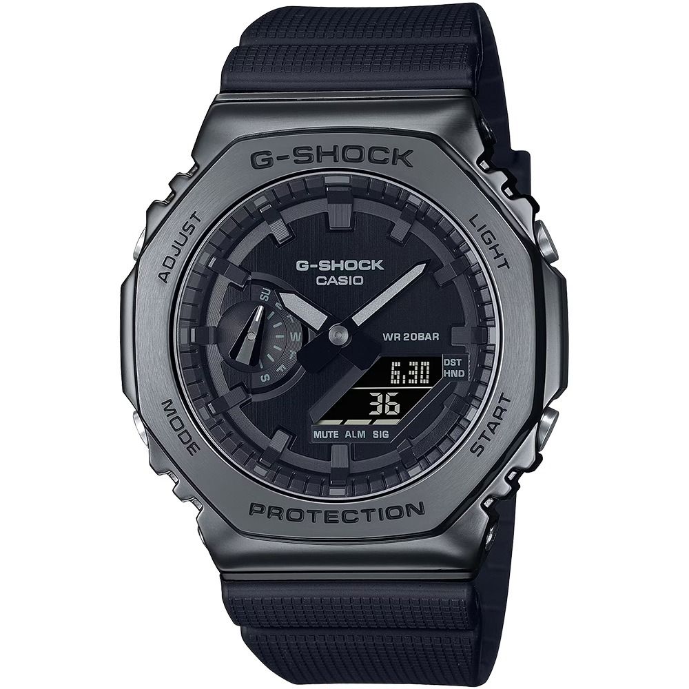 CASIO G-SHOCK 極簡風防水200米計時錶/全黑/GA-2100-1A1 - PChome 24h購物