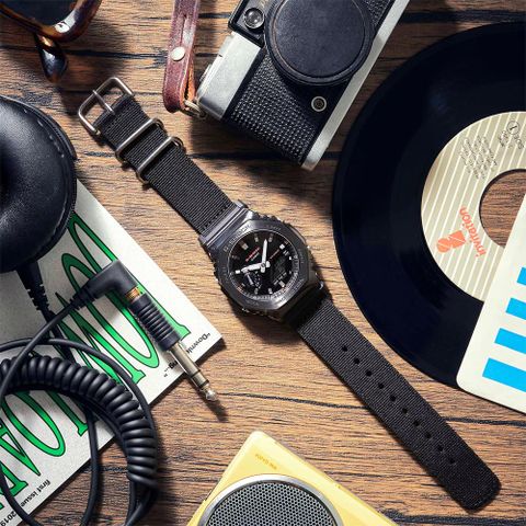 熱銷品牌▼日系手錶CASIO 卡西歐 G-SHOCK 八角農家橡樹 金屬錶殼 雙顯手錶-黑 GM-2100CB-1A