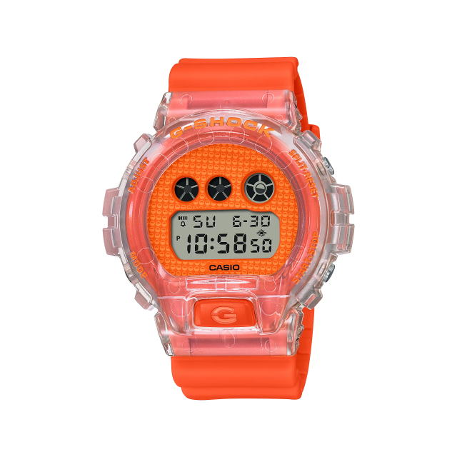 CASIO 卡西歐 【 G-SHOCK】俏皮扭蛋玩具系列電子運動腕錶-俏麗橘/DW-6900GL-4/台灣總代理公司貨享一年保固