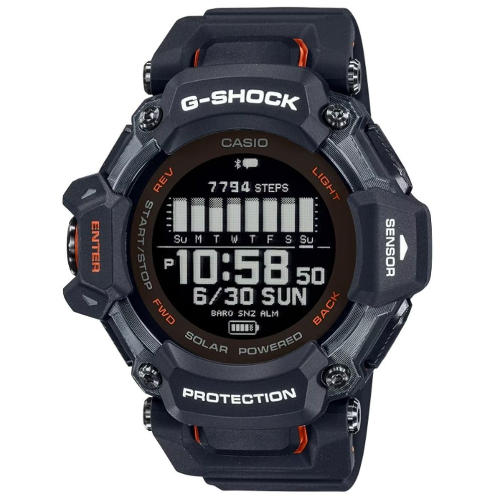 CASIO 卡西歐 G-SHOCK 心率偵測 太陽能電力 支援多種運動 運動系列 GBD-H2000-1A_52.6mm