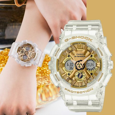 熱銷品牌▼日系手錶CASIO 卡西歐 G-SHOCK ITZY 留真配戴款 清透金屬感女錶手錶 GMA-S120SG-7A