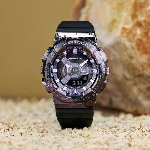 熱銷品牌▼日系手錶CASIO 卡西歐 G-SHOCK 40 週年探險家之石系列 雙顯手錶-紫晶 GM-S114GEM-1A2