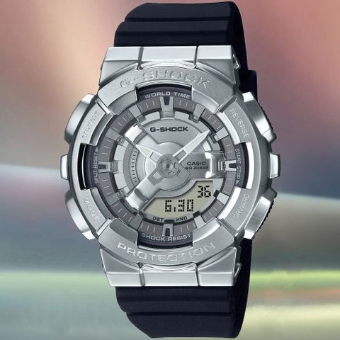 CASIO G-SHOCK 經典金屬 雙顯腕錶 母親節 禮物 GM-S110-1A