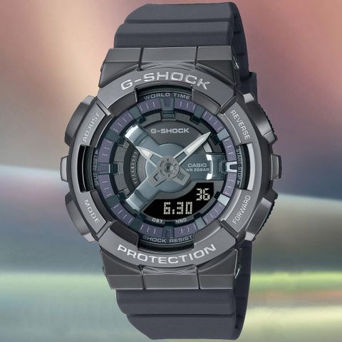 CASIO G-SHOCK 經典金屬 雙顯腕錶 母親節 禮物 GM-S110B-8A