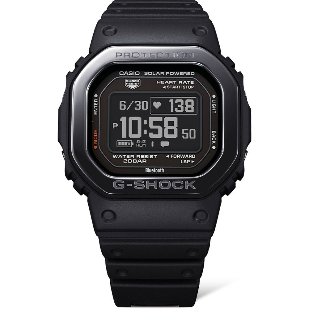 CASIO 卡西歐】G-SHOCK G-SQUAD系列太陽能藍牙運動電子錶_黑_DW