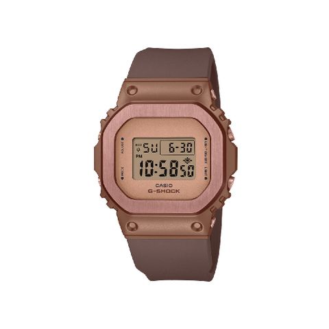 【CASIO 卡西歐】G-SHOCK 氣質高雅 耀眼古銅棕 金屬時尚 經典方型 GM-S5600BR-5