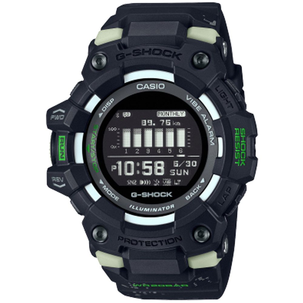 CASIO 卡西歐 G-SHOCK G-SQUAD 運動潮流數位藍牙智慧腕錶/黑(GBD-100LM-1)