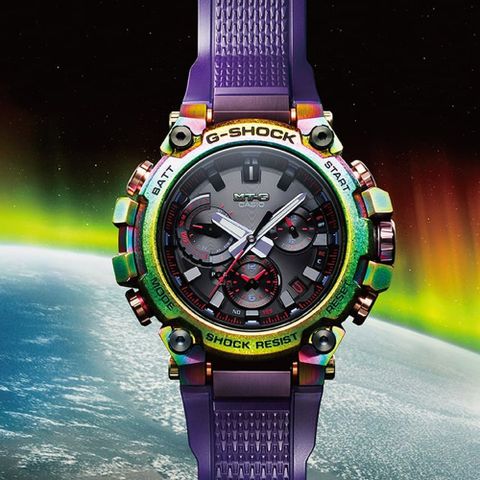 CASIO 卡西歐 G-SHOCK 神秘北極光 太陽能 藍牙電波腕錶-MTG-B3000PRB-1A
