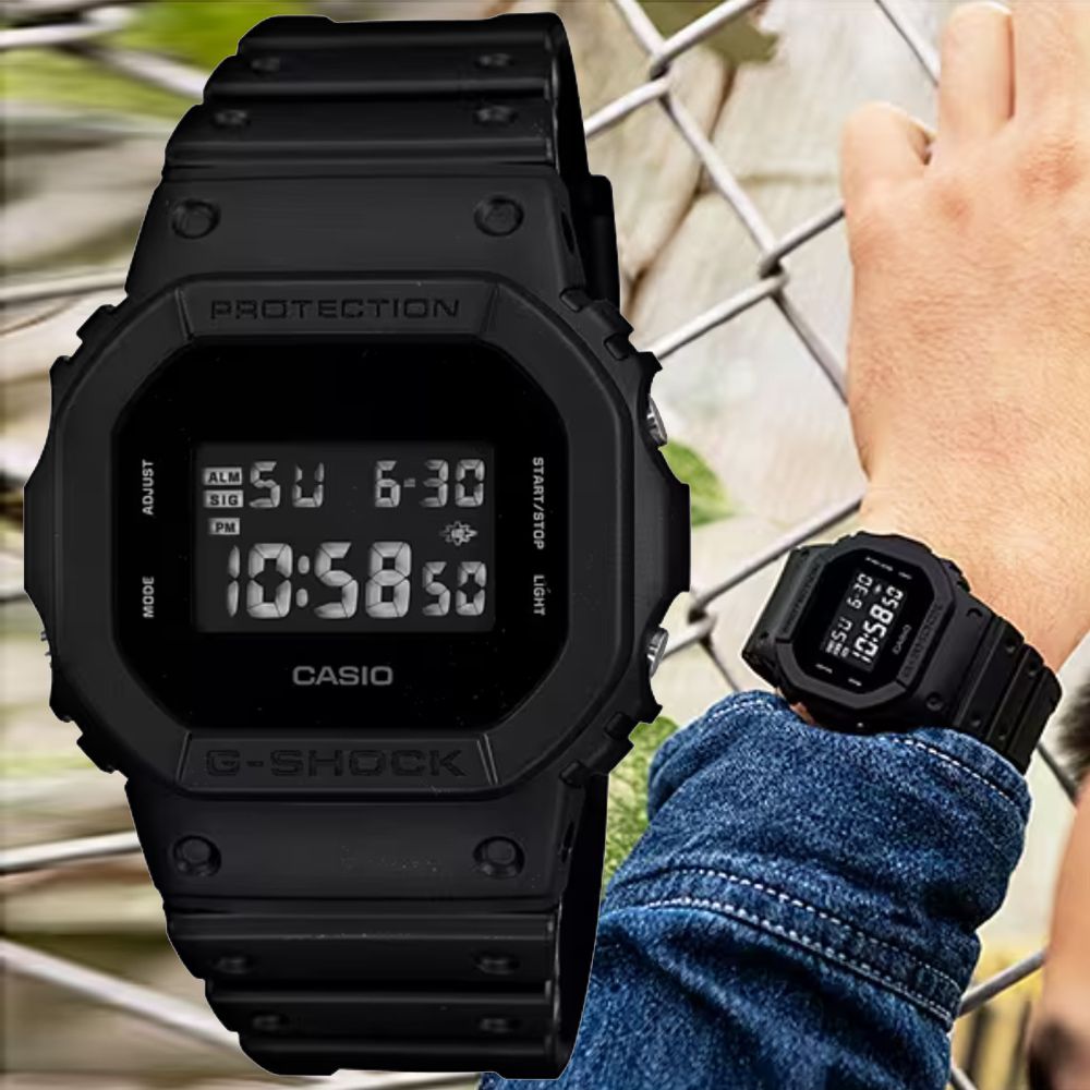 CASIO卡西歐G-SHOCK 純色時尚電子腕錶DW-5600BB-1 - PChome 24h購物