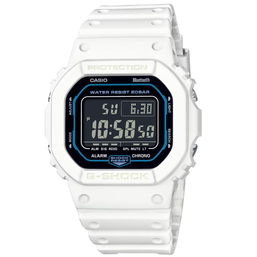 CASIO 卡西歐】G-SHOCK 穿越時空白色經典方型DW-B5600SF-7_42.8mm