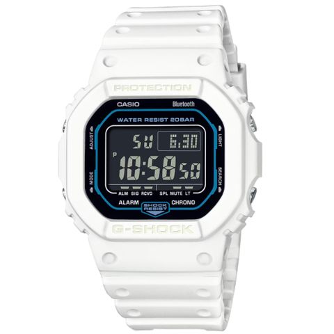 CASIO 卡西歐 G-SHOCK 穿越時空 白色經典方型 DW-B5600SF-7_42.8mm