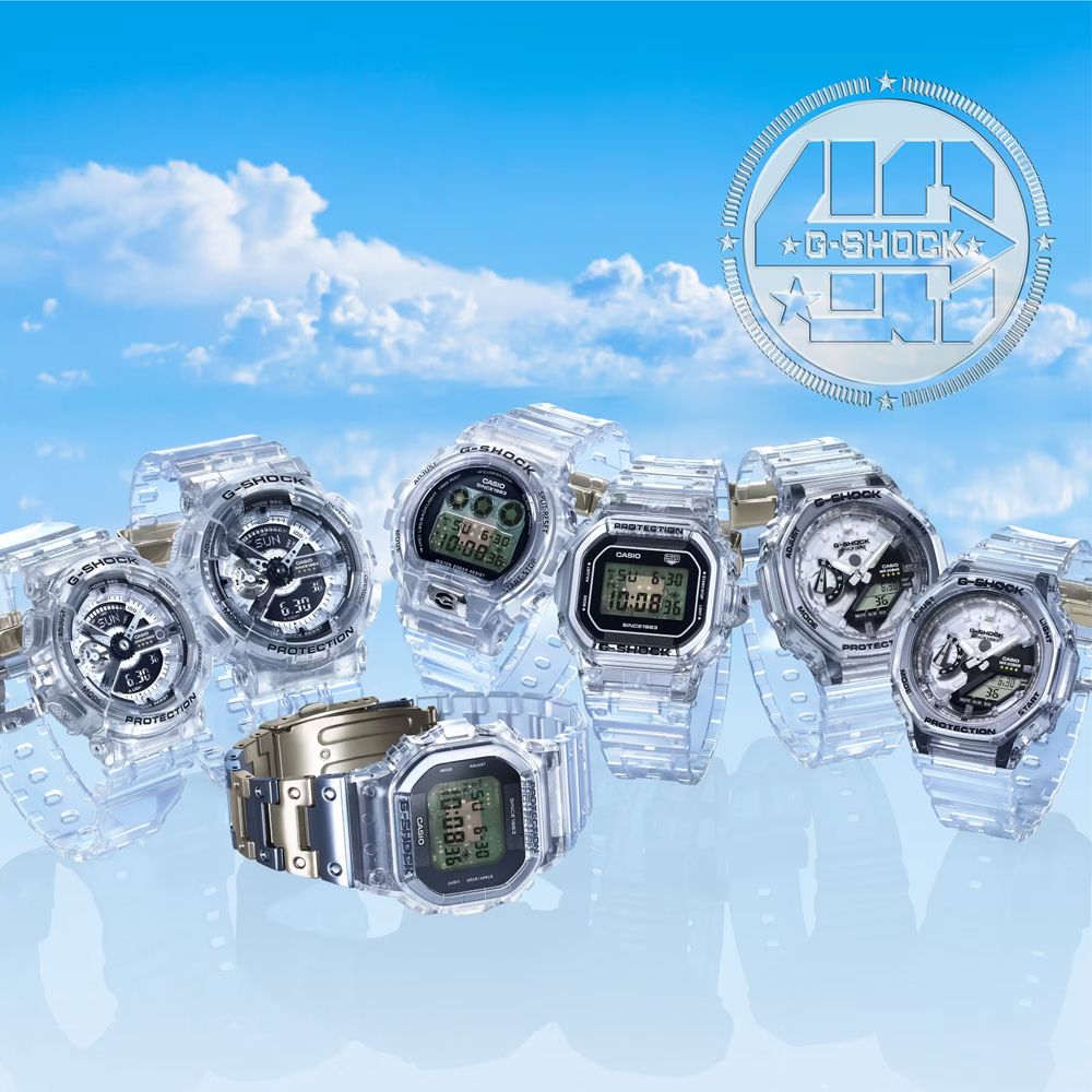 CASIO 卡西歐G-SHOCK 40週年限定透明錶面電子腕錶DW-6940RX-7 - PChome