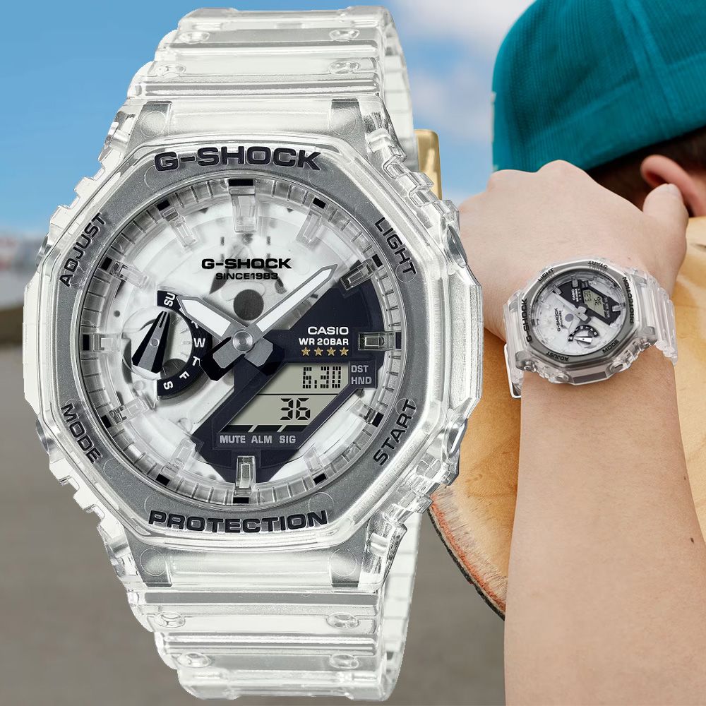 CASIO卡西歐G-SHOCK 40週年透視結構雙顯腕錶GA-2140RX-7A - PChome 24h購物