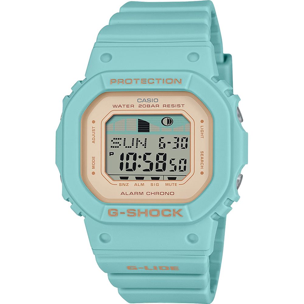 CASIO 卡西歐 G-SHOCK ITZY 禮志配戴款 G-LIDE 衝浪潮汐女錶手錶 GLX-S5600-3