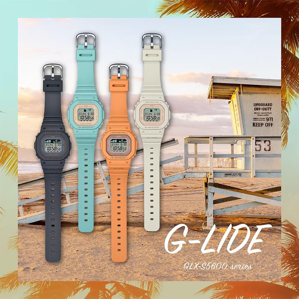 CASIO 卡西歐 G-SHOCK ITZY 禮志配戴款 G-LIDE 衝浪潮汐女錶手錶 GLX-S5600-3