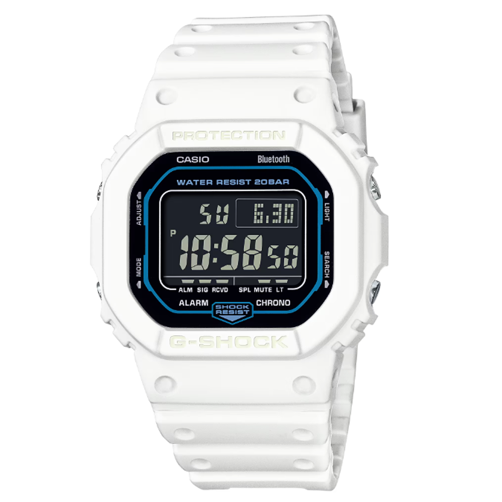 CASIO 卡西歐   G-SHOCK 科幻體驗 智慧藍芽 數位方形電子錶(DW-B5600SF-7 防水200米)