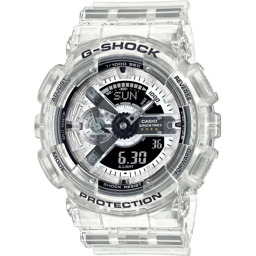 CASIO 卡西歐G-SHOCK 40周年透明限量版透視機芯手錶GA-114RX-7A