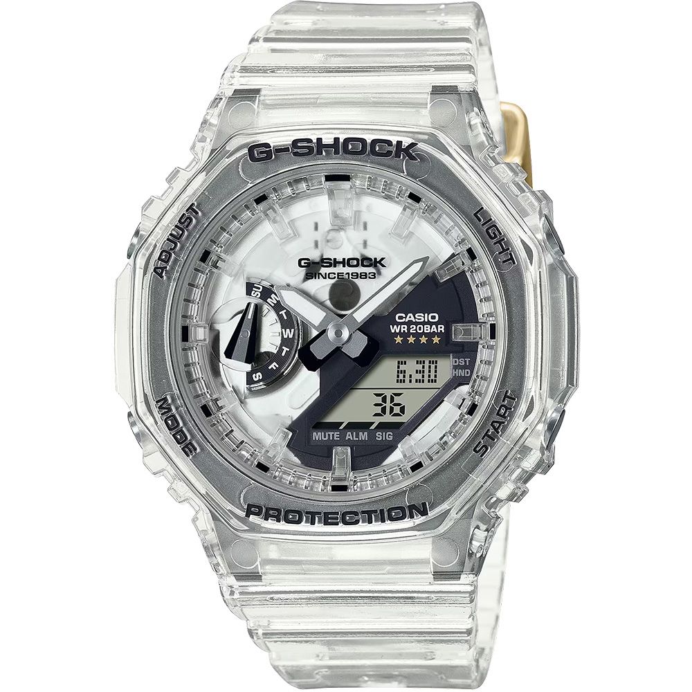 CASIO 卡西歐 G-SHOCK 40周年透明限量版透視機芯手錶 GMA-S2140RX-7A