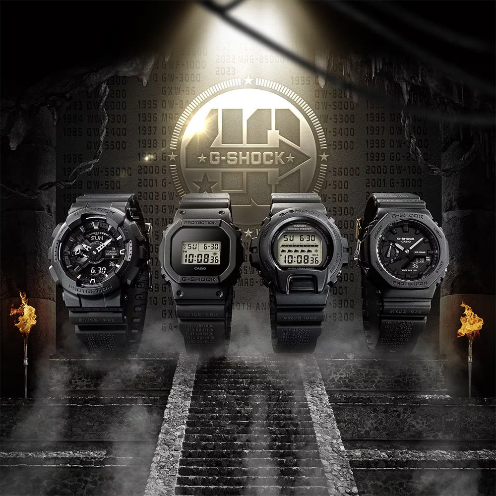 CASIO 卡西歐G-SHOCK 40周年全黑限量版手錶DW-6640RE-1 - PChome 24h購物