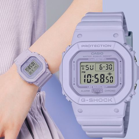 熱銷品牌▼日系手錶CASIO 卡西歐 G-SHOCK 薰衣草紫方形女錶 GMD-S5600BA-6