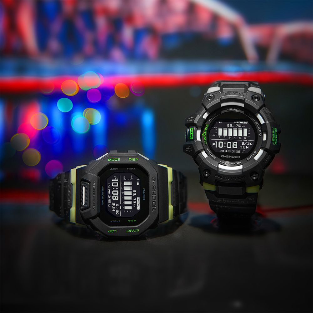 CASIO 卡西歐 G-SHOCK 夜光迷彩 城市夜景系列藍芽手錶 GBD-200LM-1