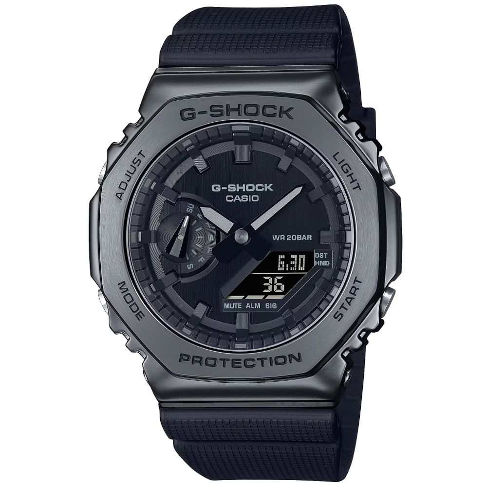 CASIO 卡西歐  G-SHOCK/深海藍金屬錶殼八角型錶殼GM-2100BB-1A/44.4mm