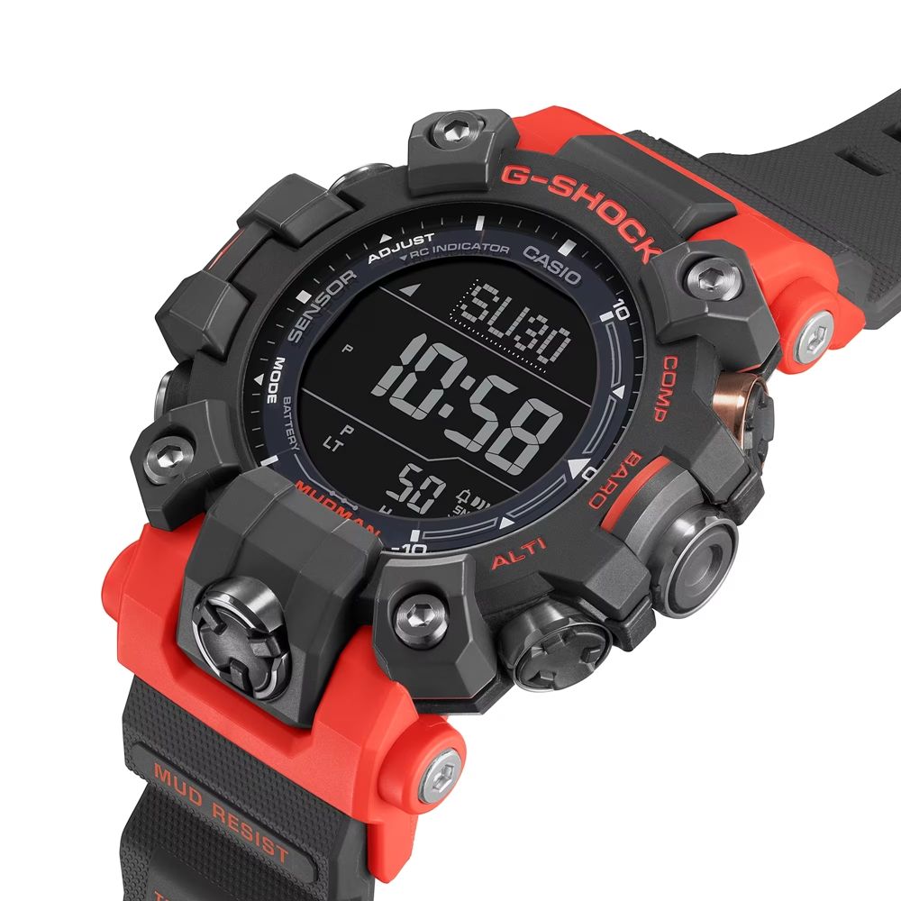 CASIO 卡西歐 G-SHOCK 電波 太陽能 三重感應器 酷黑紅 GW-9500-1A4_52.7mm